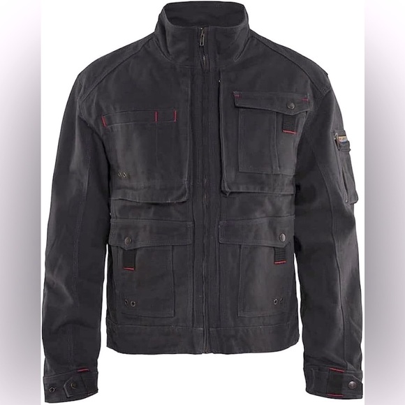 BLÅKLÄDER Men's 4062 Warm High Collar Zippered Brawny Canvas Cotton Work Jacket - Picture 1 of 13